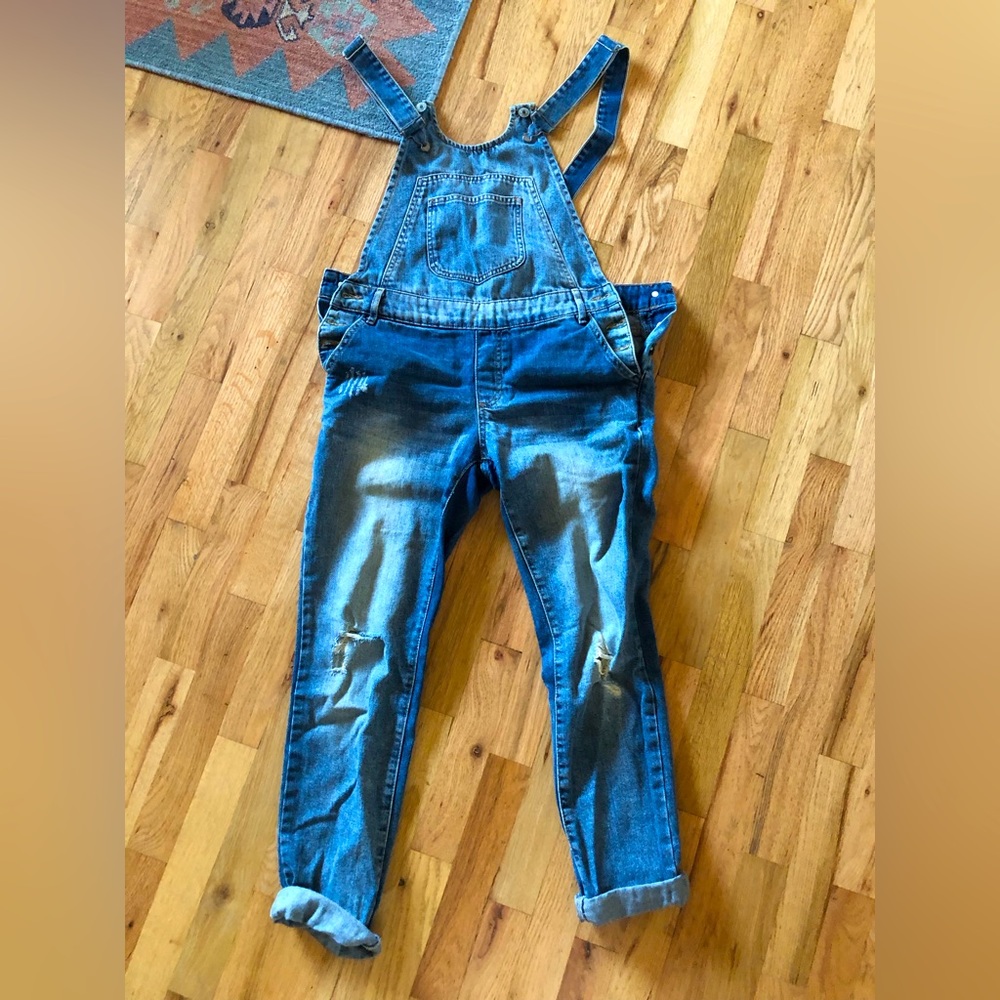 Zara denim overalls